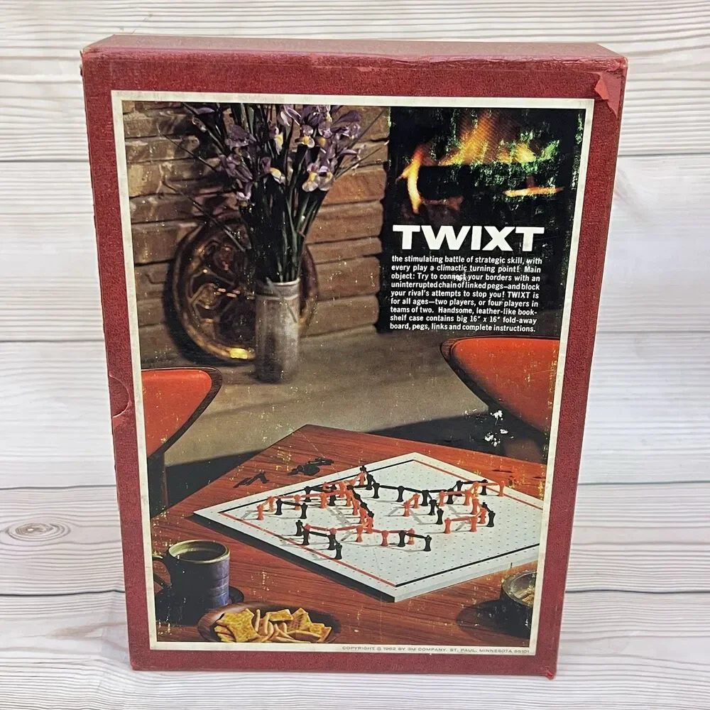 TWIXT Vintage 1962 Board Game 3M Bookshelf Series Strategy of Barriers COMPLETE